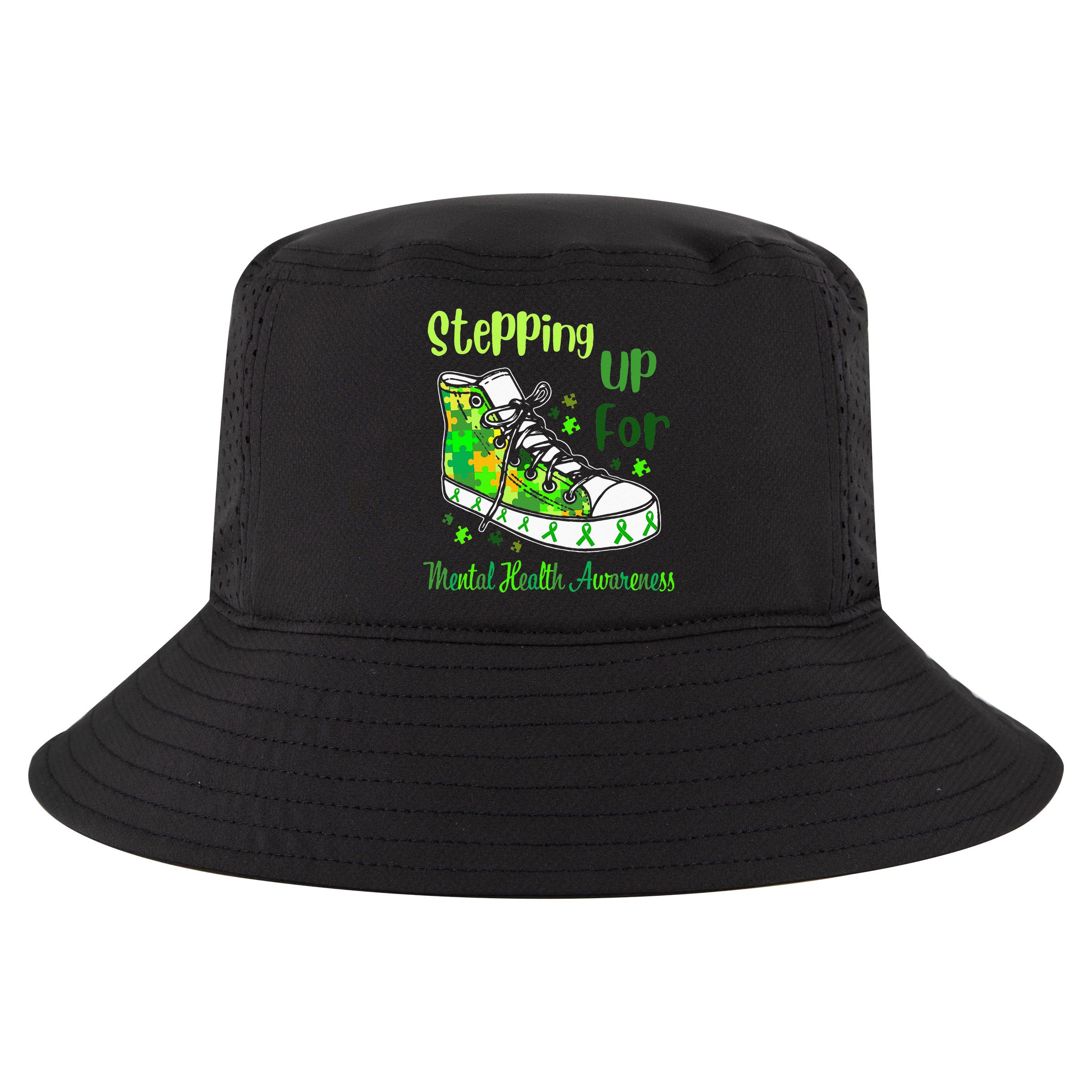 Stepping Up For Mental Health Awareness Shoes Cool Comfort Performance Bucket Hat