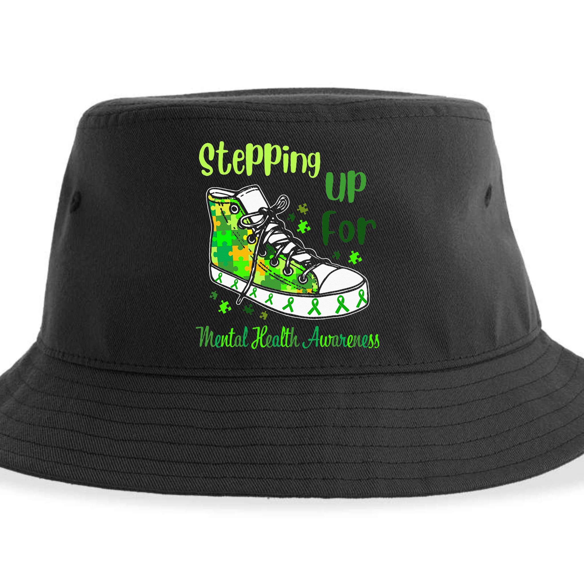 Stepping Up For Mental Health Awareness Shoes Sustainable Bucket Hat