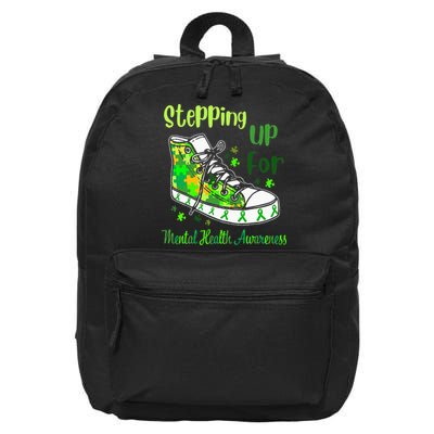 Stepping Up For Mental Health Awareness Shoes 16 in Basic Backpack