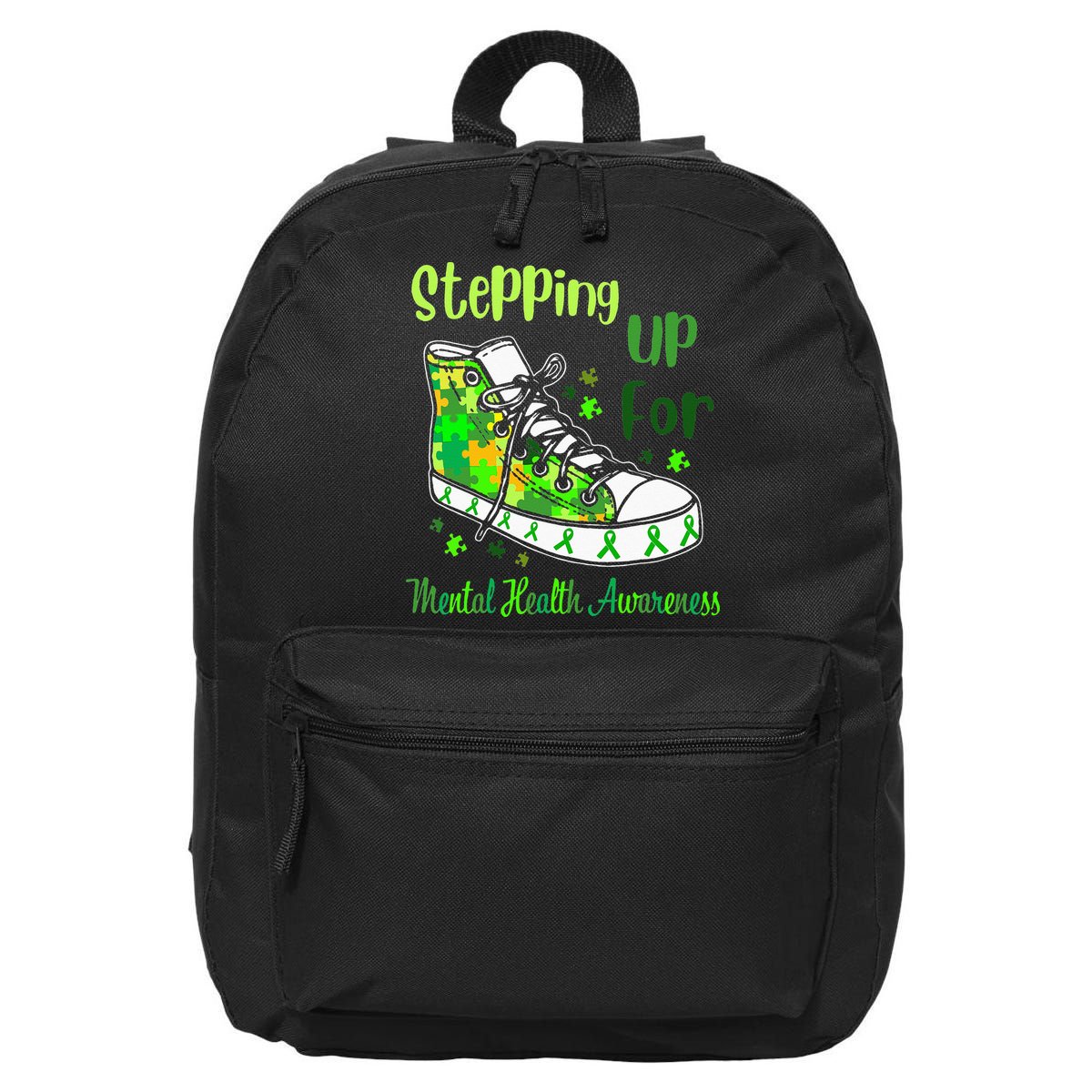 Stepping Up For Mental Health Awareness Shoes 16 in Basic Backpack