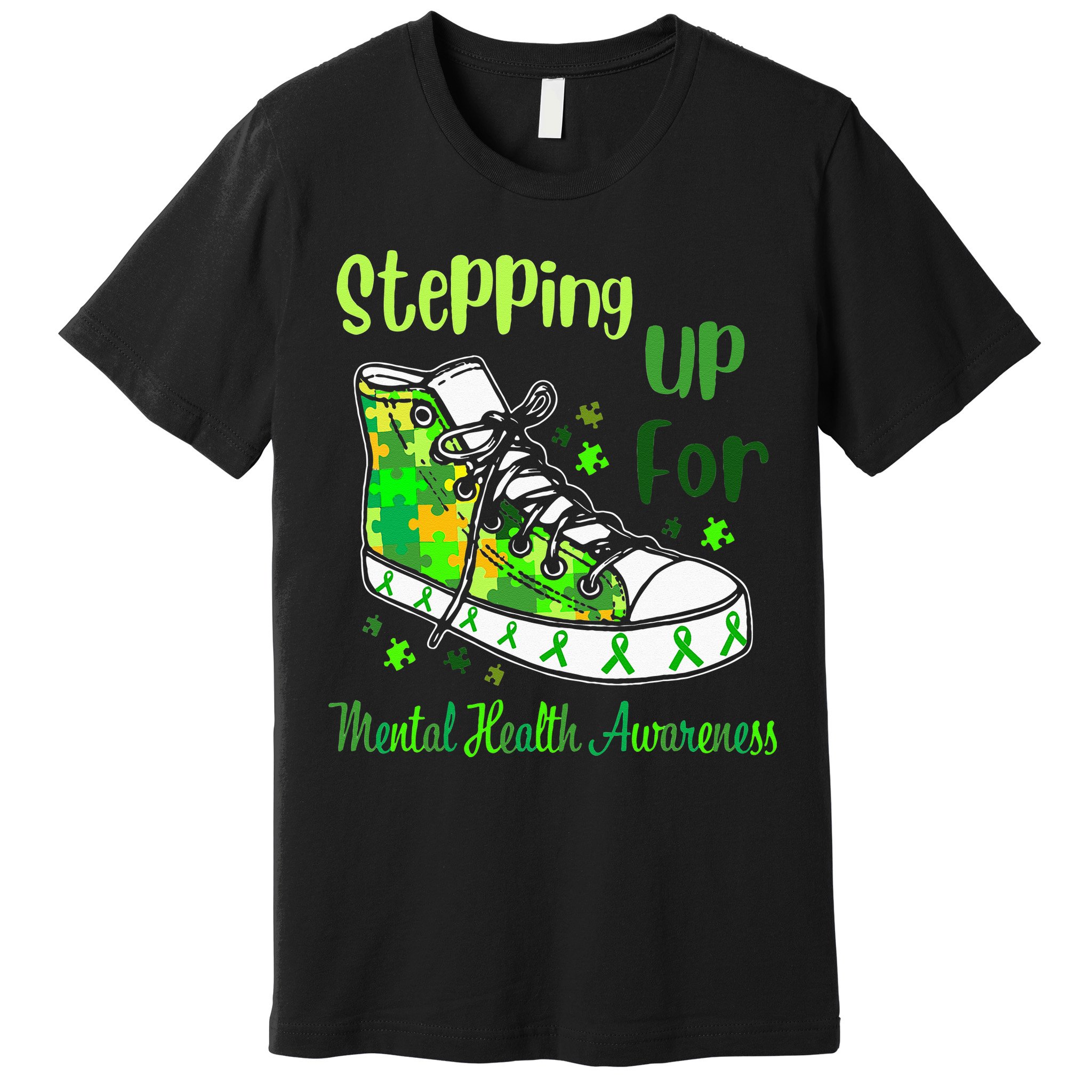 Stepping Up For Mental Health Awareness Shoes Premium T-Shirt