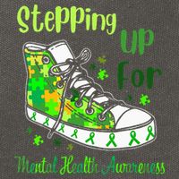 Stepping Up For Mental Health Awareness Shoes Cotton Canvas Backpack