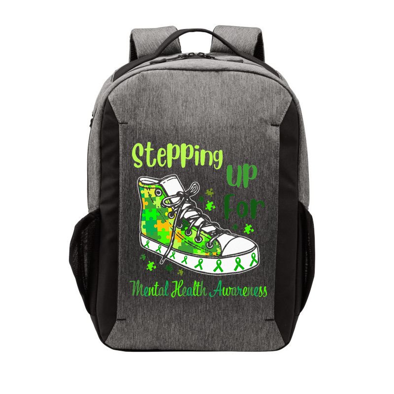 Stepping Up For Mental Health Awareness Shoes Vector Backpack