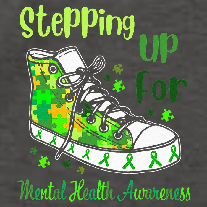 Stepping Up For Mental Health Awareness Shoes Vector Backpack