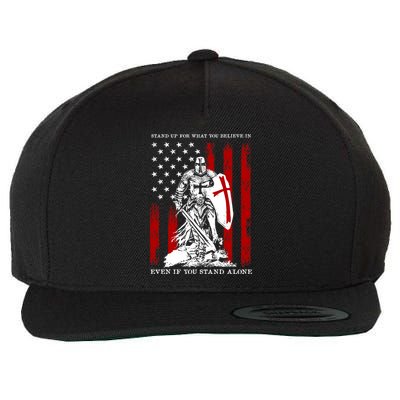 Stand Up For What You Believe In Even If You Stand Alone Wool Snapback Cap