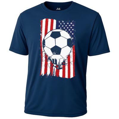 Soccer USA Flag Soccer Ball Graphic Performance Shirt