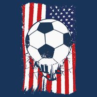 Soccer USA Flag Soccer Ball Graphic Cooling Performance Crew T-Shirt