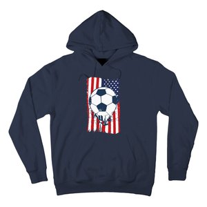 Soccer USA Flag Soccer Ball Graphic Hoodie