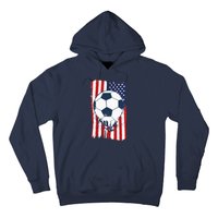 Soccer USA Flag Soccer Ball Graphic Hoodie