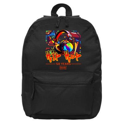 Street Urban Graffiti Art Celebrating 50 Years Of Hip Hop 16 in Basic Backpack