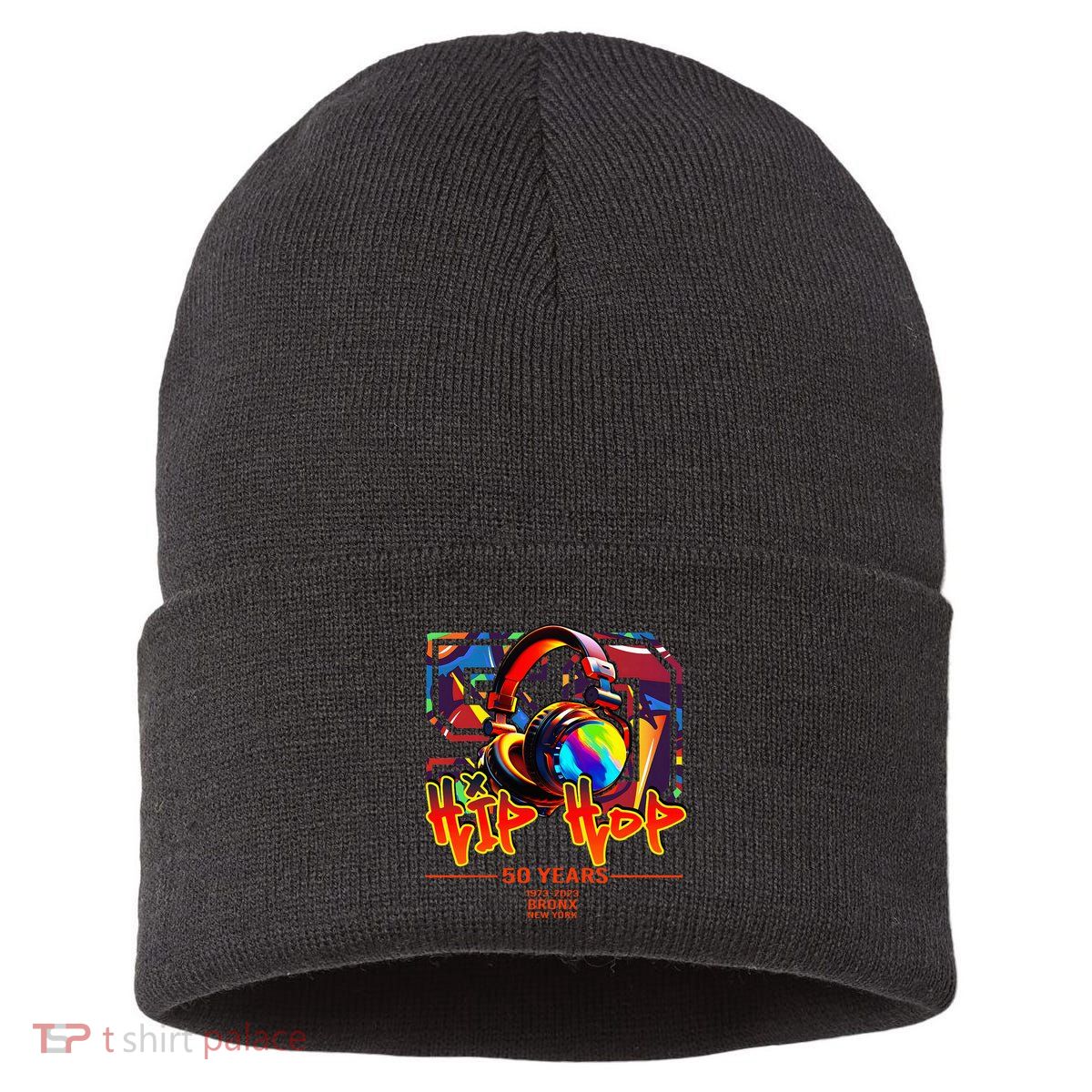 Street Urban Graffiti Art Celebrating 50 Years Of Hip Hop Sustainable Knit Beanie