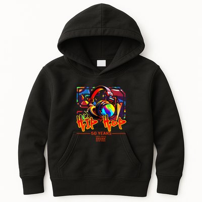 Street Urban Graffiti Art Celebrating 50 Years Of Hip Hop Kids Hoodie