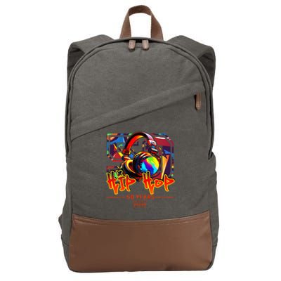 Street Urban Graffiti Art Celebrating 50 Years Of Hip Hop Cotton Canvas Backpack