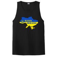 Slava Ukraini Glory To Ukraine Support Ukrainian Flag PosiCharge Competitor Tank