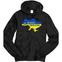 Slava Ukraini Glory To Ukraine Support Ukrainian Flag Tie Dye Hoodie