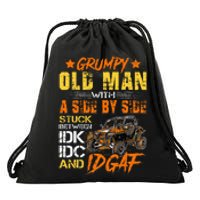 Sxs Utv Grumpy Old Man With Side By Side Drawstring Bag