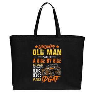 Sxs Utv Grumpy Old Man With Side By Side Cotton Canvas Jumbo Tote