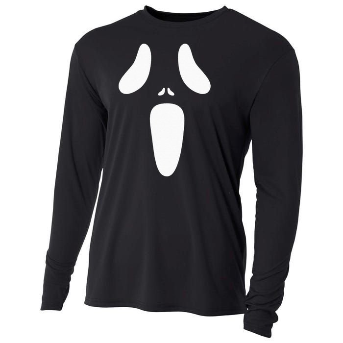 Scream Unisex Ghost Face Halloween Costume Cooling Performance Long Sleeve Crew