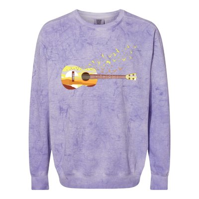 Scenic Uke Guitar Ukulele Lover Guitar Ukulelist Colorblast Crewneck Sweatshirt