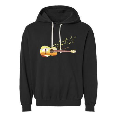 Scenic Uke Guitar Ukulele Lover Guitar Ukulelist Garment-Dyed Fleece Hoodie