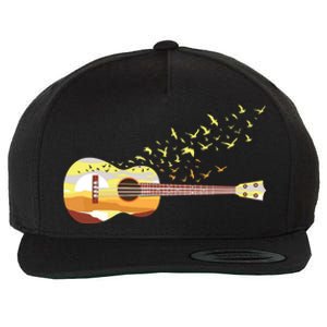 Scenic Uke Guitar Ukulele Lover Guitar Ukulelist Wool Snapback Cap