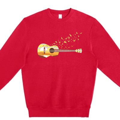 Scenic Uke Guitar Ukulele Lover Guitar Ukulelist Premium Crewneck Sweatshirt