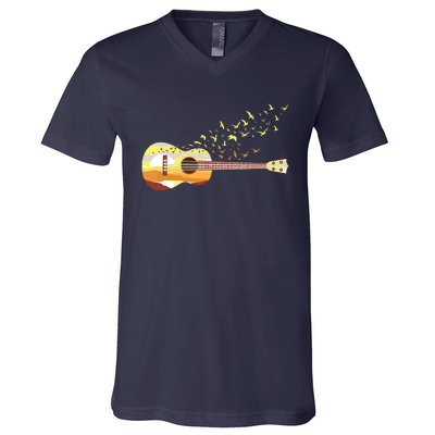 Scenic Uke Guitar Ukulele Lover Guitar Ukulelist V-Neck T-Shirt