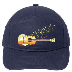 Scenic Uke Guitar Ukulele Lover Guitar Ukulelist 7-Panel Snapback Hat