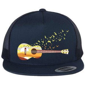 Scenic Uke Guitar Ukulele Lover Guitar Ukulelist Flat Bill Trucker Hat