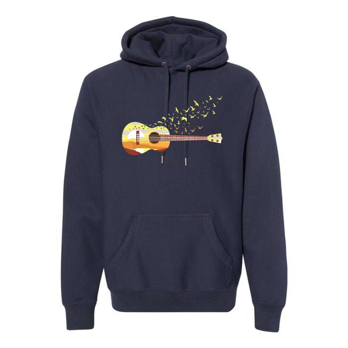 Scenic Uke Guitar Ukulele Lover Guitar Ukulelist Premium Hoodie