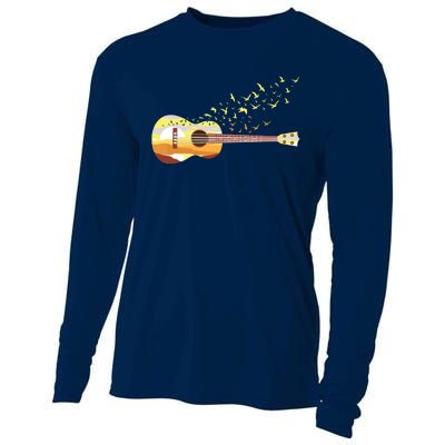 Scenic Uke Guitar Ukulele Lover Guitar Ukulelist Cooling Performance Long Sleeve Crew