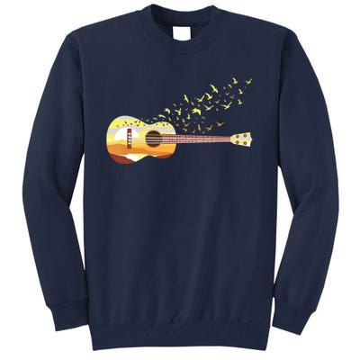 Scenic Uke Guitar Ukulele Lover Guitar Ukulelist Tall Sweatshirt