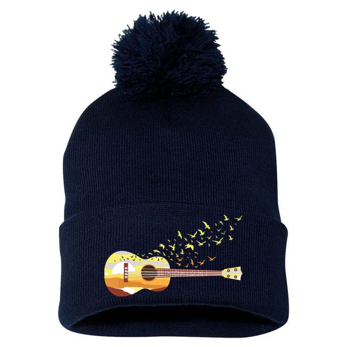 Scenic Uke Guitar Ukulele Lover Guitar Ukulelist Pom Pom 12in Knit Beanie