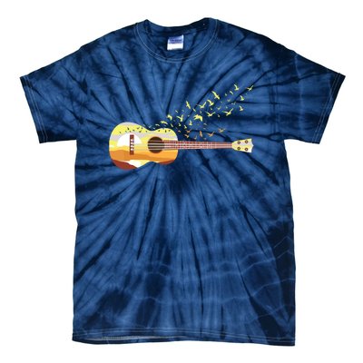 Scenic Uke Guitar Ukulele Lover Guitar Ukulelist Tie-Dye T-Shirt