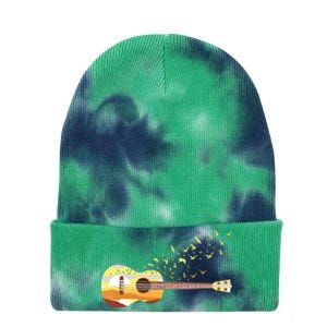 Scenic Uke Guitar Ukulele Lover Guitar Ukulelist Tie Dye 12in Knit Beanie