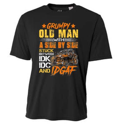 Sxs Utv Grumpy Old Man With Side By Side Cooling Performance Crew T-Shirt