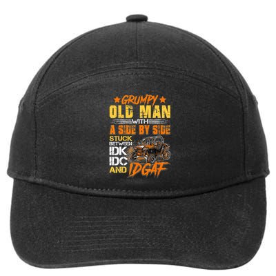 Sxs Utv Grumpy Old Man With Side By Side 7-Panel Snapback Hat