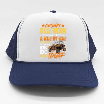 Sxs Utv Grumpy Old Man With Side By Side Trucker Hat