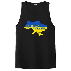 Slava Ukraini Glory To Ukraine Shirt Support Ukrainian Flag PosiCharge Competitor Tank