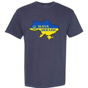 Slava Ukraini Glory To Ukraine Shirt Support Ukrainian Flag Garment-Dyed Heavyweight T-Shirt