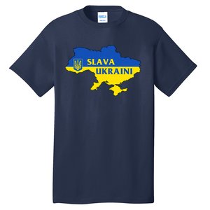 Slava Ukraini Glory To Ukraine Shirt Support Ukrainian Flag Tall T-Shirt