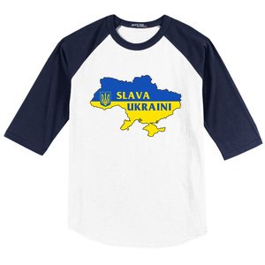 Slava Ukraini Glory To Ukraine Shirt Support Ukrainian Flag Baseball Sleeve Shirt