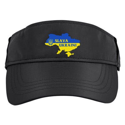 Slava Ukraini Glory To Ukraine Support Ukrainian Flag Adult Drive Performance Visor