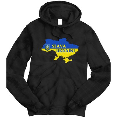 Slava Ukraini Glory To Ukraine Support Ukrainian Flag Tie Dye Hoodie