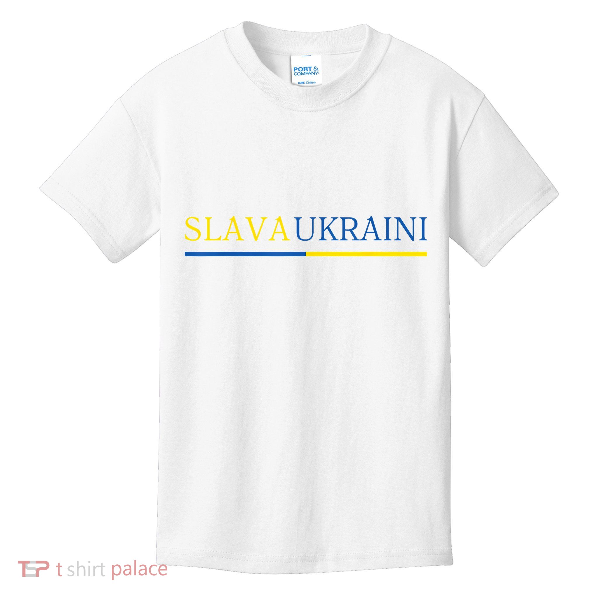 Slava Ukraini Glory To Ukraine Kids T-Shirt