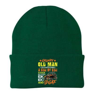 Sxs Utv Grumpy Old Man With Side By Side Knit Cap Winter Beanie