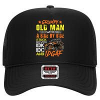 Sxs Utv Grumpy Old Man With Side By Side High Crown Mesh Back Trucker Hat