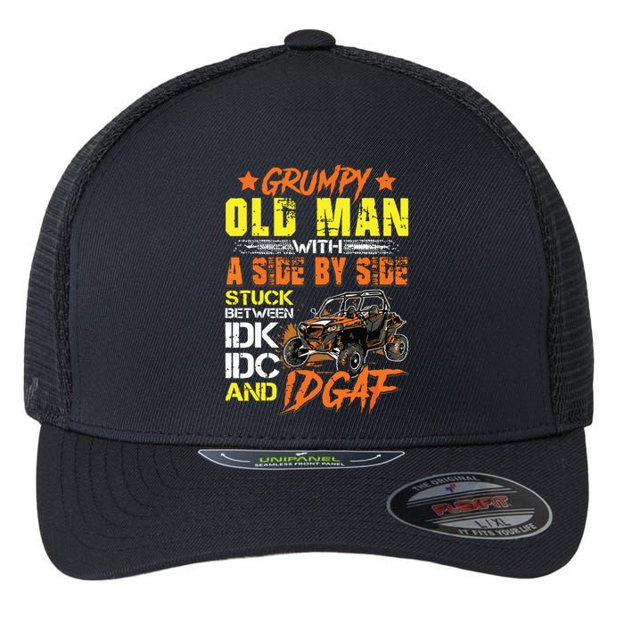 Sxs Utv Grumpy Old Man With Side By Side Flexfit Unipanel Trucker Cap