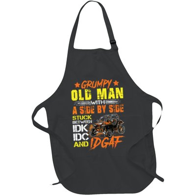 Sxs Utv Grumpy Old Man With Side By Side Full-Length Apron With Pockets