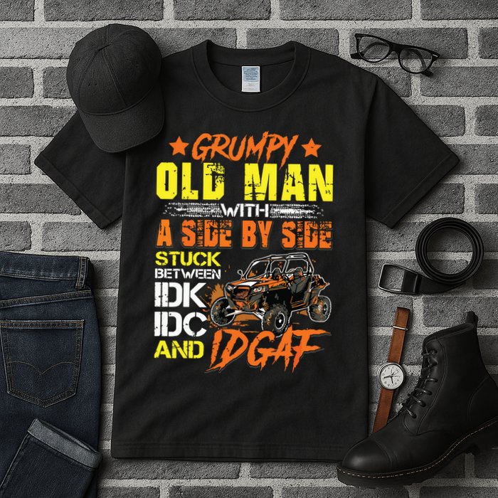 Sxs Utv Grumpy Old Man With Side By Side Tall T-Shirt